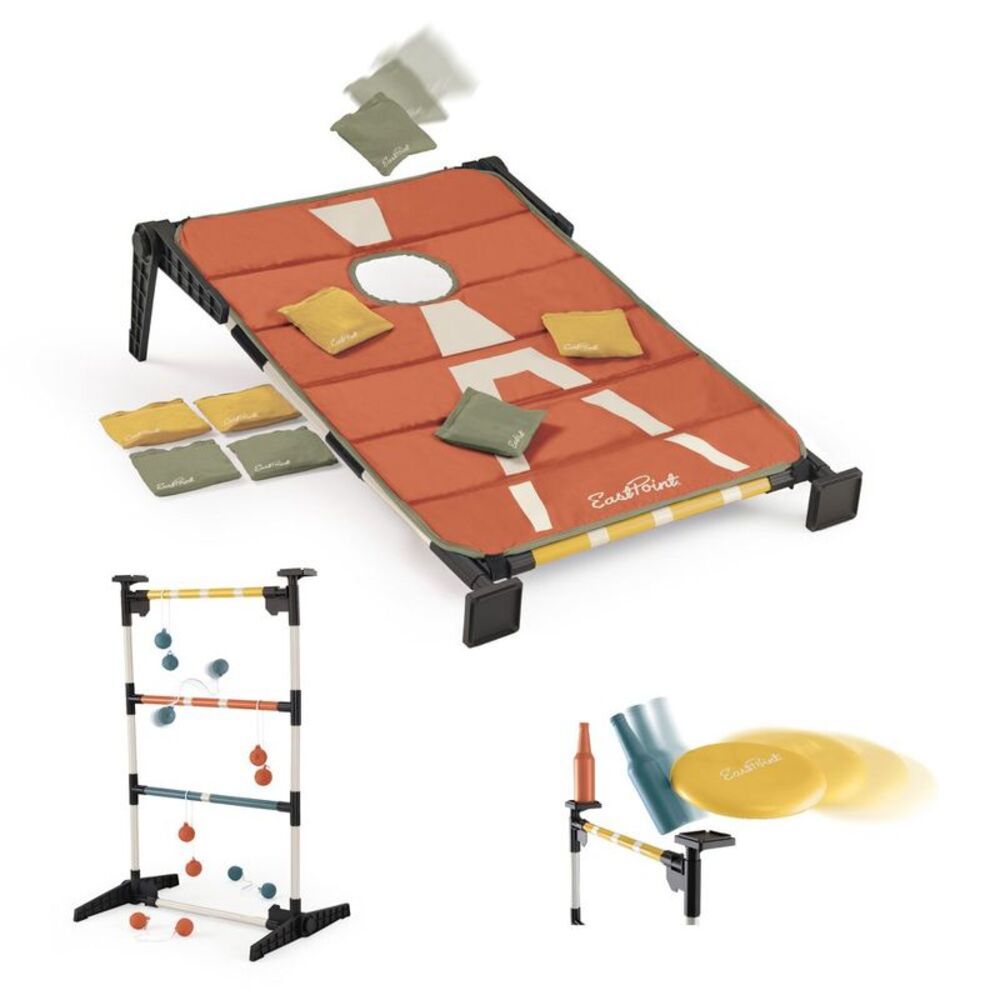 3-in-1 Backyard & Tailgate Game Combo Set with Ladderball & Bottle Smash